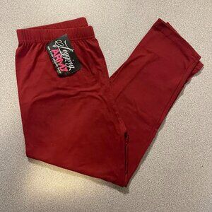 Legging Army Capri Leggings ~ One Size ~ Wine Color ~ NWT